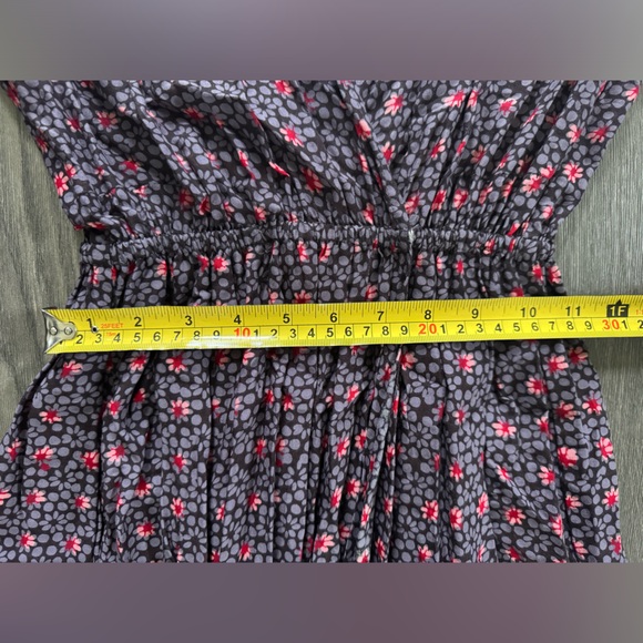 Natalie Martin Nat for Anthropologie Nico Long Sleeve Wrap Maxi Floral Dress S - Picture 7 of 9